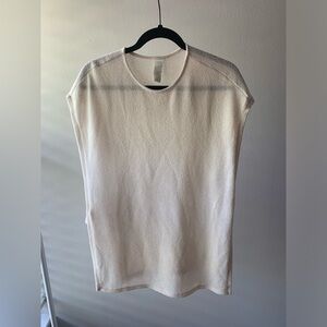 H&M Beige Sleeveless Knit Tie On Sides Blouse Size Small